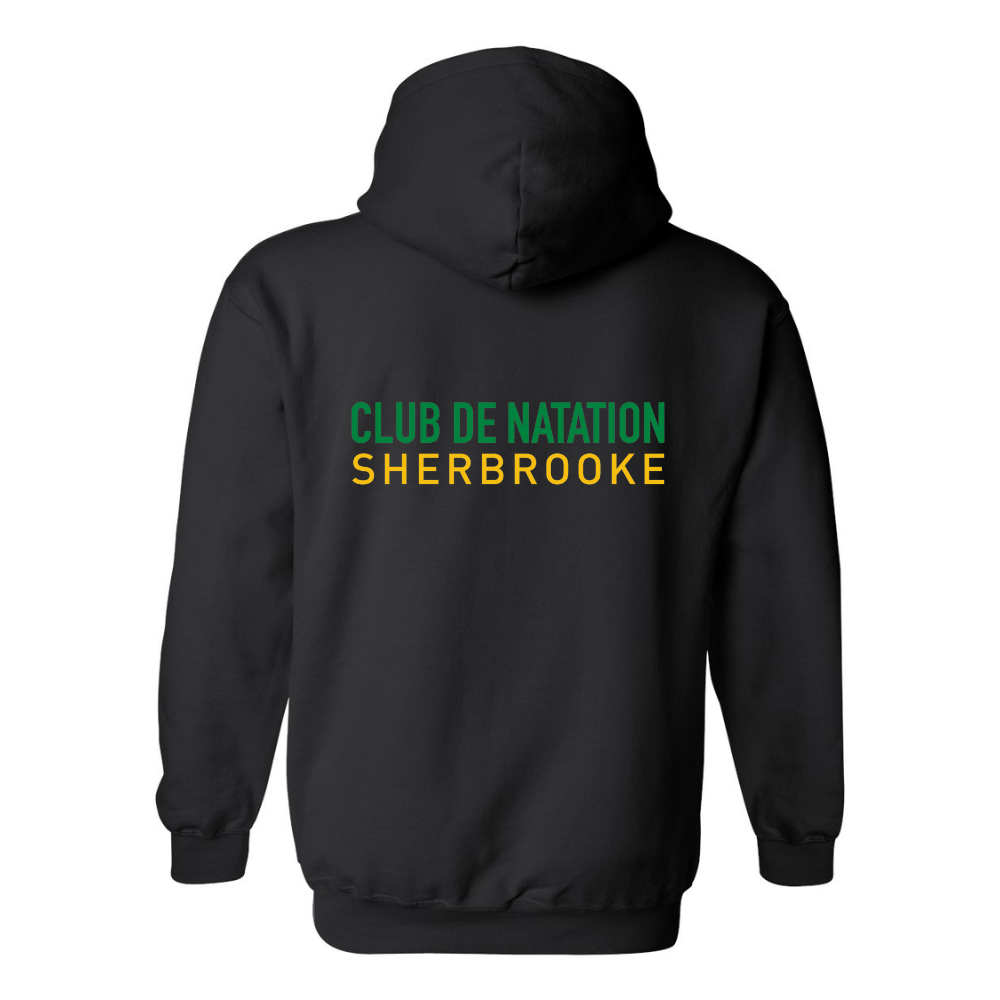 CN Sherbrooke - Chandail molleton à capuchon (Kangourou/Hoodie) - Logo officiel - Adulte de Natation Sherbrooke
