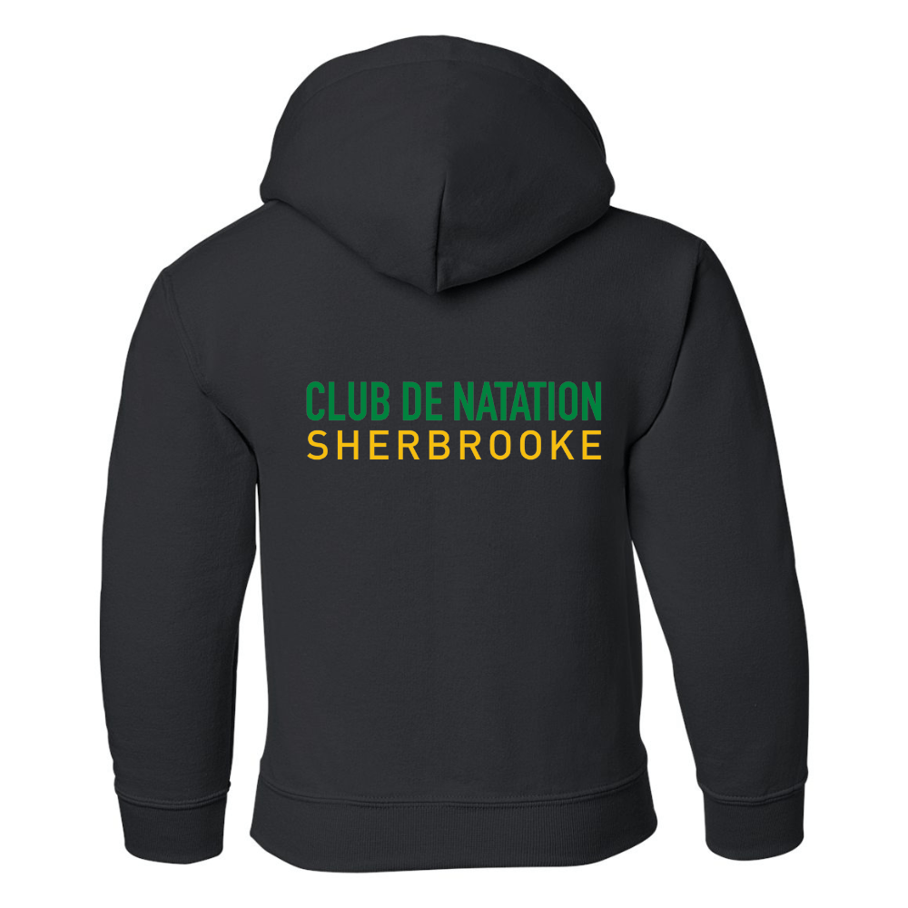 CN Sherbrooke - Chandail molleton à capuchon (Kangourou/Hoodie) - Logo officiel - Juvénile de Natation Sherbrooke