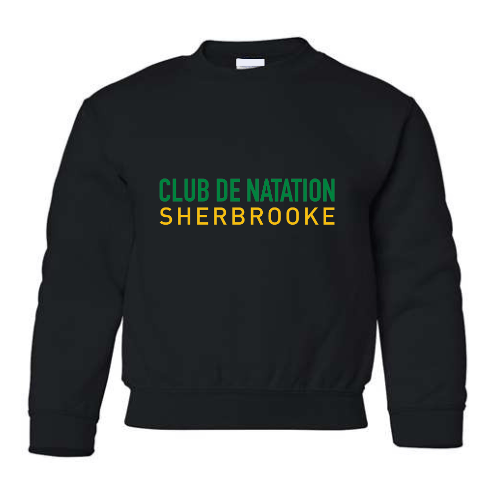 CN Sherbrooke - Chandail molleton (coton ouaté) - Logo lettré - Juvénile de Natation Sherbrooke