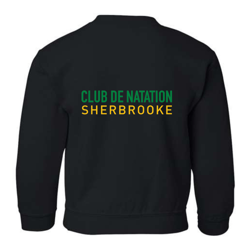 CN Sherbrooke - Chandail molleton (coton ouaté) - Logo officiel - Juvénile de Natation Sherbrooke