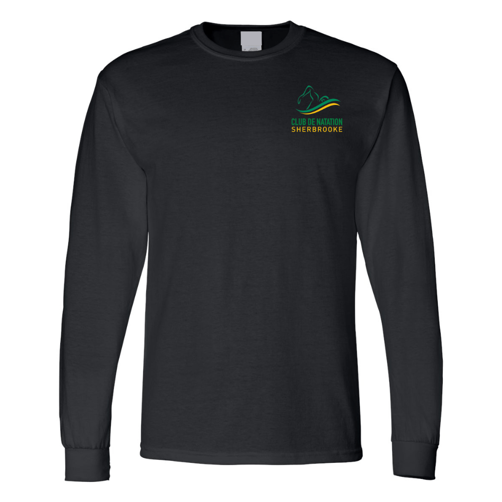CN Sherbrooke - Chandail T-Shirt – Manches longues - Noir de Natation Sherbrooke