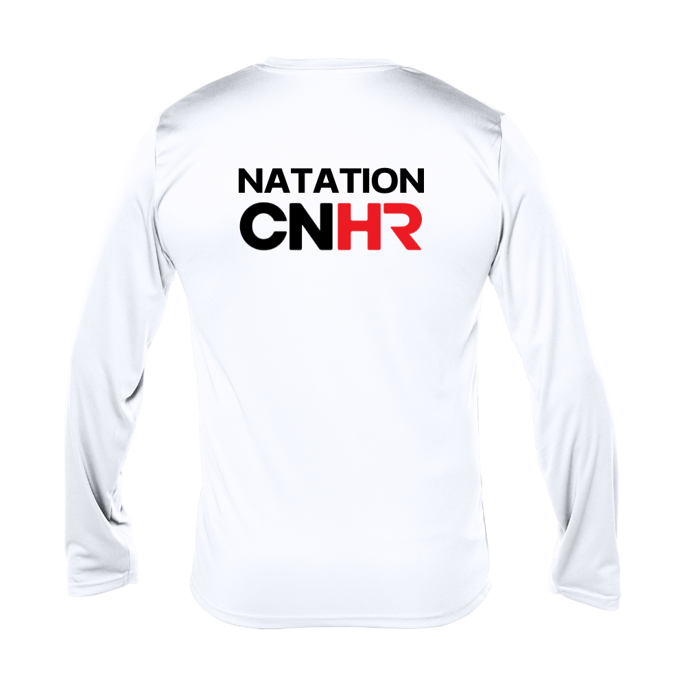 CNHR - Chandail technique, à manches longues - Masculin - Blanc de CNHR