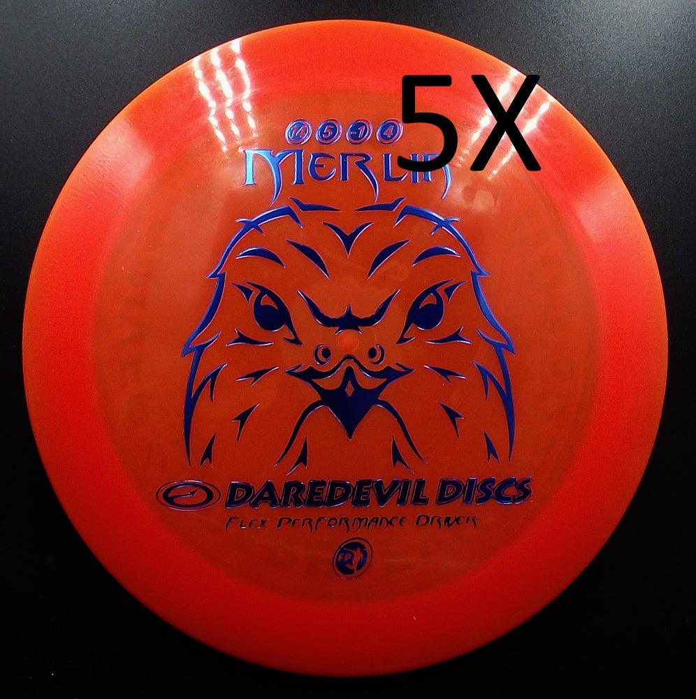 Dare Devil - 5 disques - MERLIN FP - S14 - Driver Discgolf - Orange de Dare Devil Discgolf