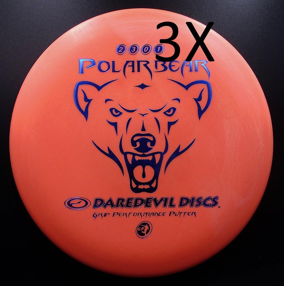 Dare Devil - TRIO - POLAR BEAR GP - S2 - Putter Discgolf - Orange de Dare Devil Discgolf