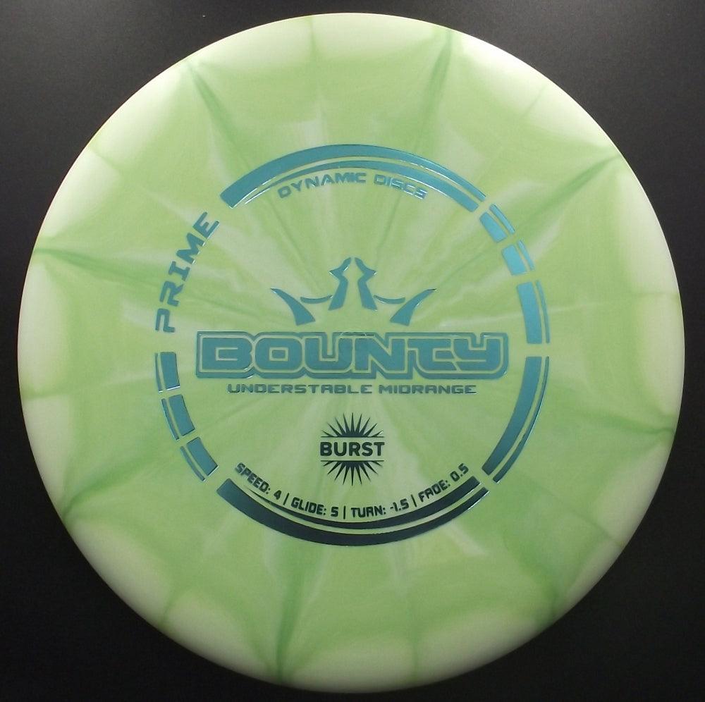 Dynamic Discs - BOUNTY Prime Burst - S4 - Midrange Discgolf - Vert de Dynamic Discs