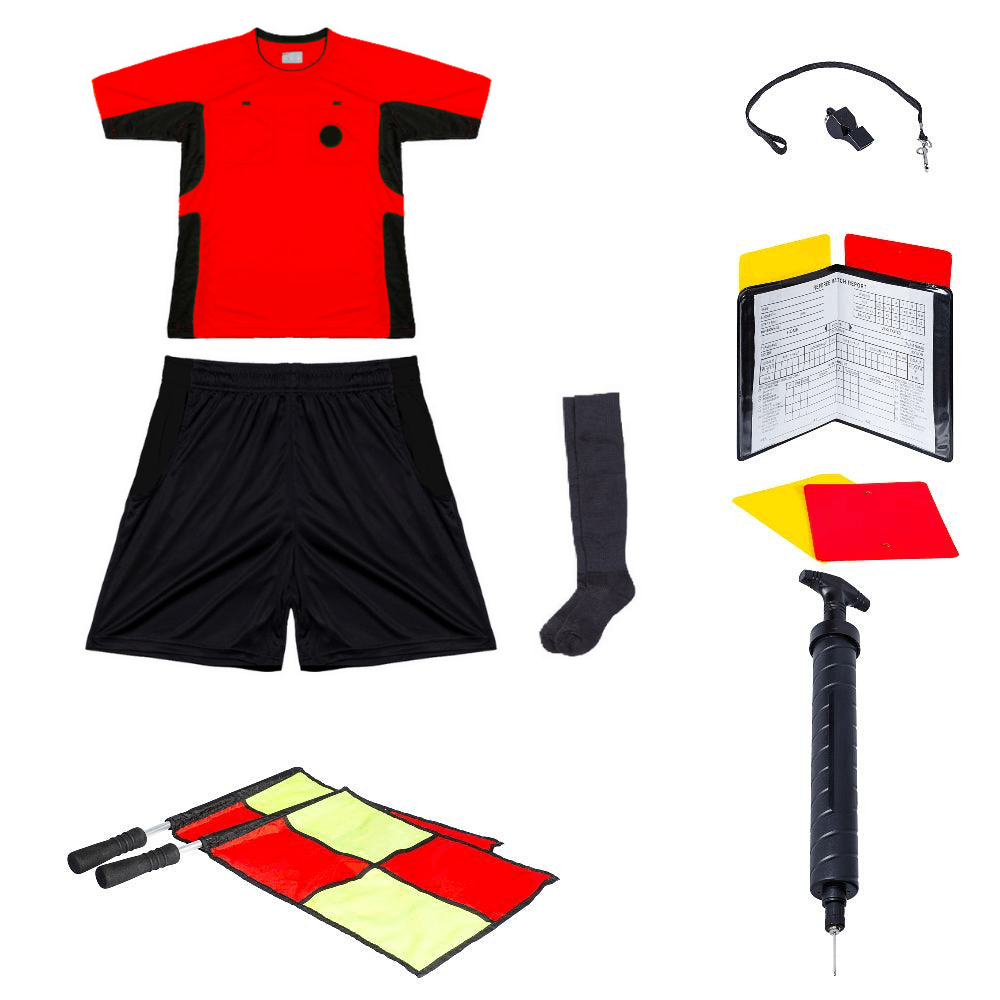 Ensemble de base pour arbitre de soccer - Rouge / Noir de Arbitre-Équipement