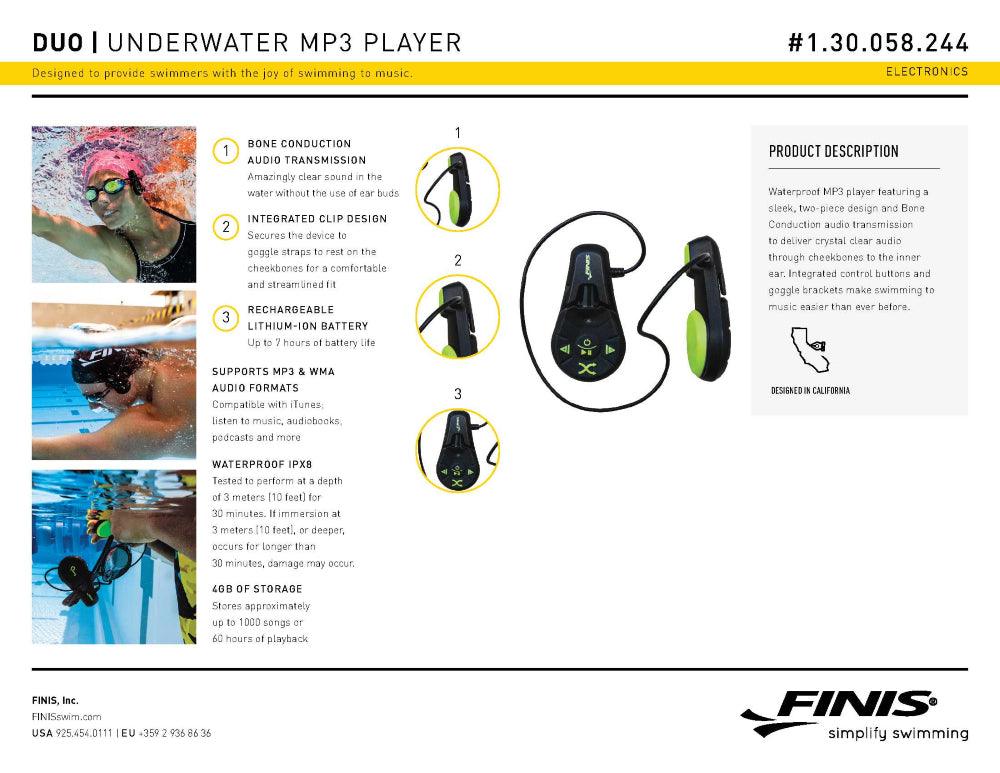 FINIS – Lecteur MP3 étanche DUO pour nageurs