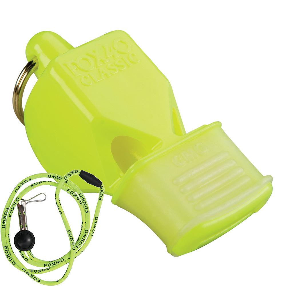 FOX 40 Classic CMG Sifflet De Sécurité Avec Cordon - 115 DB, Rouge, Sans Bille