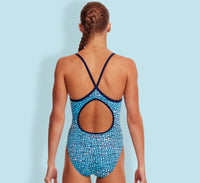 FUNKITA Diamond Back - Maillot d'entraînement pour filles - Blue Stone de Funkita - Funky