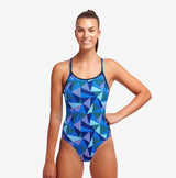 FUNKITA - Diamond Back - One-piece - Maillot d'entraînement pour femmes - Blue Bars de Funkita - Funky