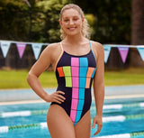 FUNKITA - Diamond Back - One-piece - Maillot d'entraînement pour femmes - Building Blocks de Funkita - Funky