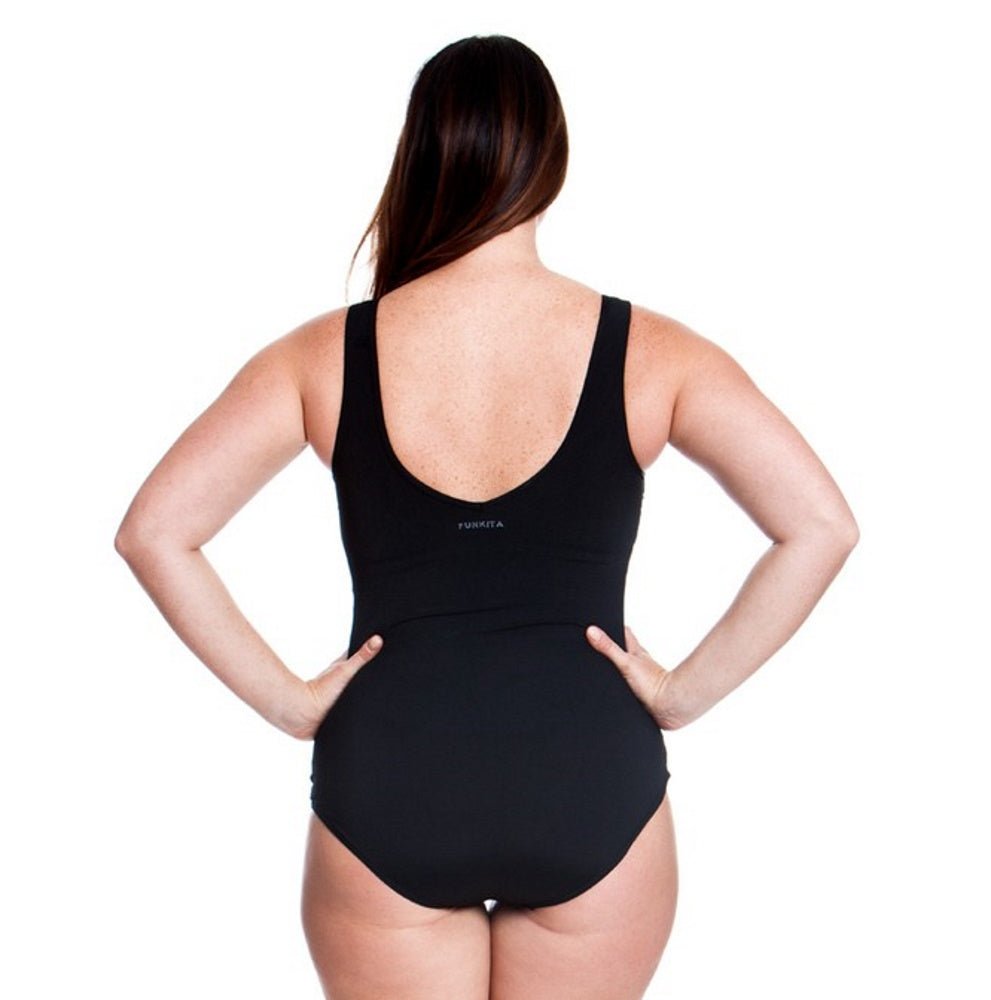 FUNKITA - ZIP FRONT One Piece - Maillot pour dame avec support - Noir de Funkita - Funky