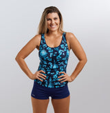 FUNKITA - ZIP FRONT Tankini - Haut de Maillot pour dame - Blue Bell de Funkita - Funky