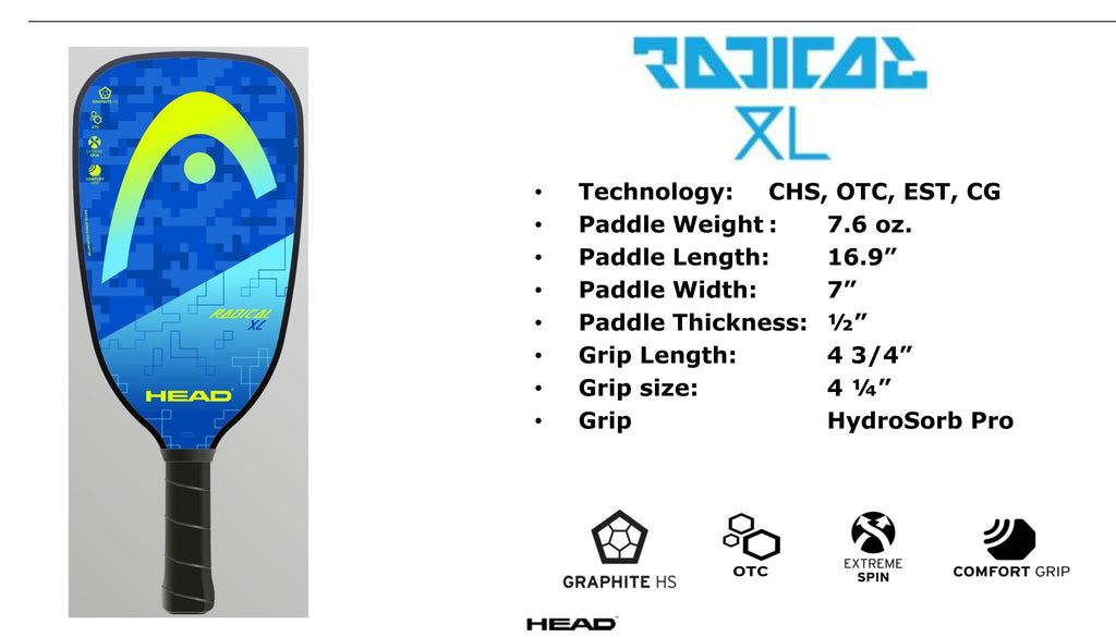 Head Radical XL - Raquette de pickleball de Head