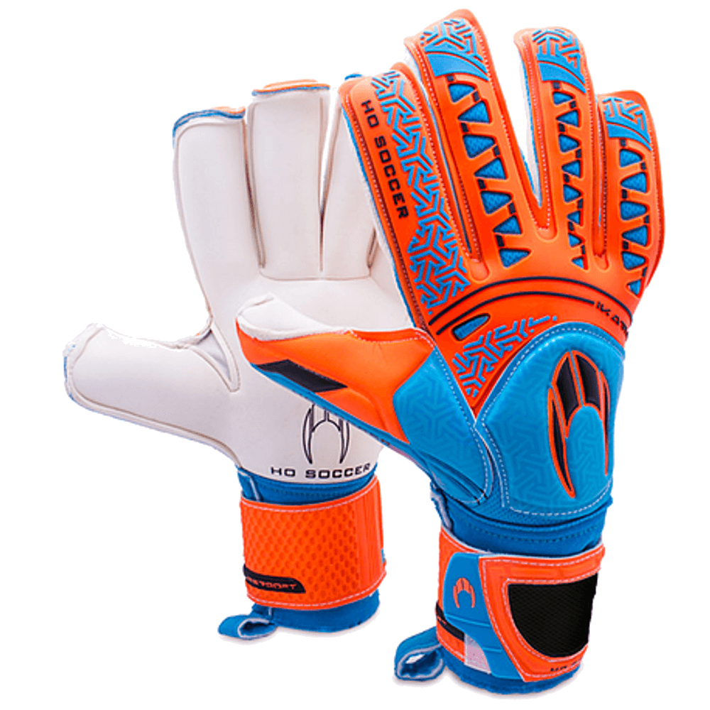 HO Soccer Ikarus Roll Finger - Gants de gardien - Orange/Bleu de HO Soccer