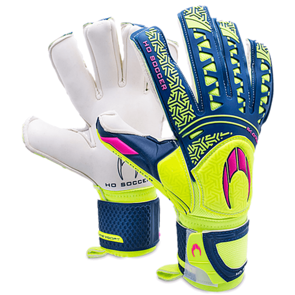 HO Soccer Ikarus Roll Negative - Gants de gardien - Lime/Bleu de HO Soccer