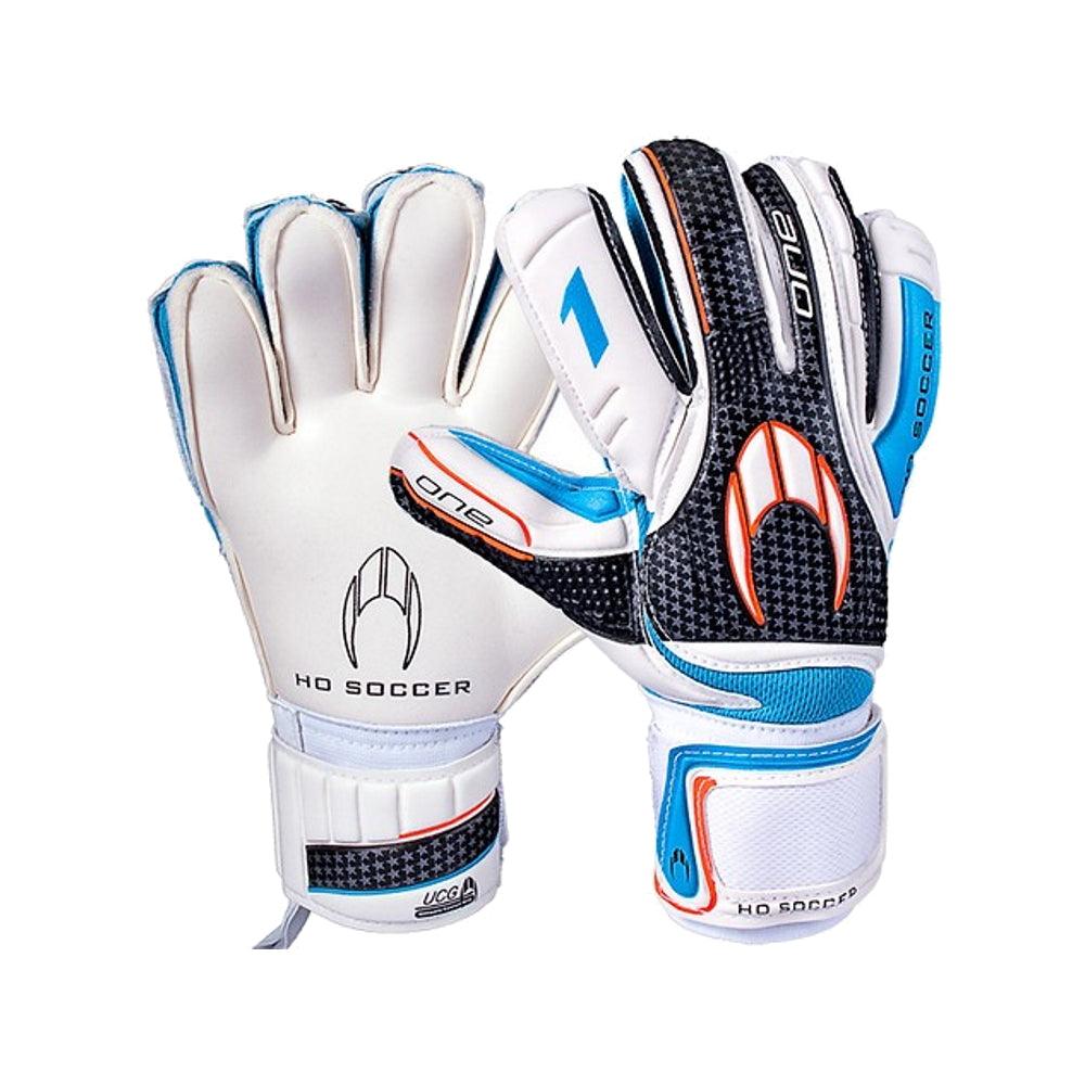 HO Soccer One Flat - Gants de gardien - Blanc/Noir/Bleu de HO Soccer