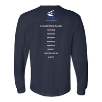 Judo Boucherville - Chandail, type T-Shirt à manches LONGUES - Adulte - Marine de Judo Boucherville
