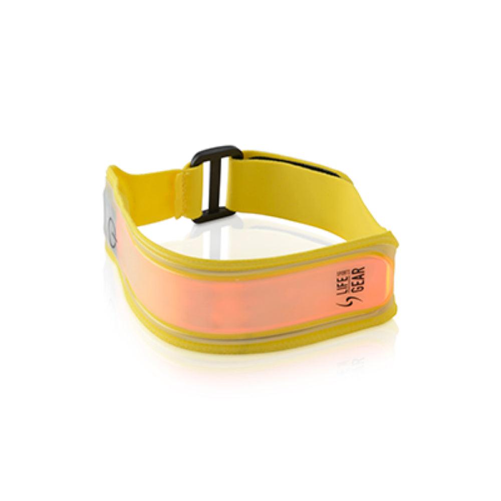 Bracelet lumineux LED jaune étanche pour soirée animée ou sport