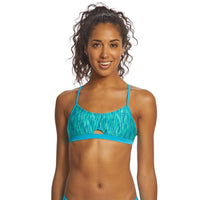 Nike Racerback Top Imprimé - Haut de maillot pour femmes - Turquoise de Nike