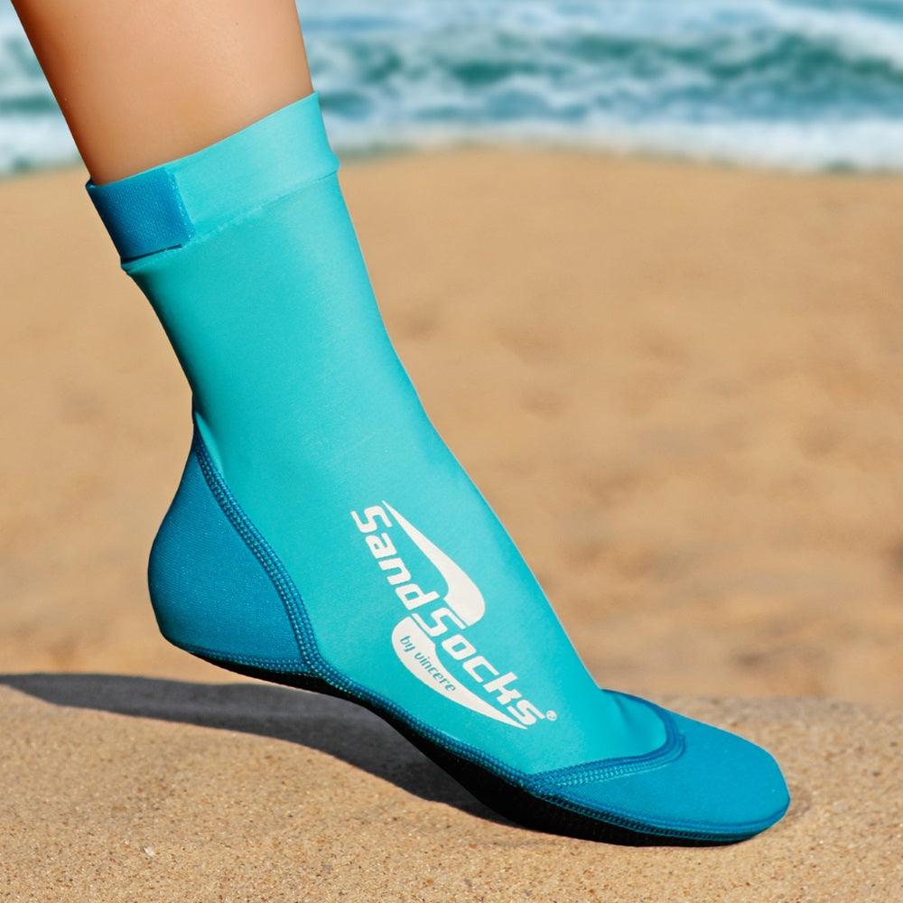 SandSocks - Chaussettes longues pour volleyball de plage - Aqua de Sand Socks