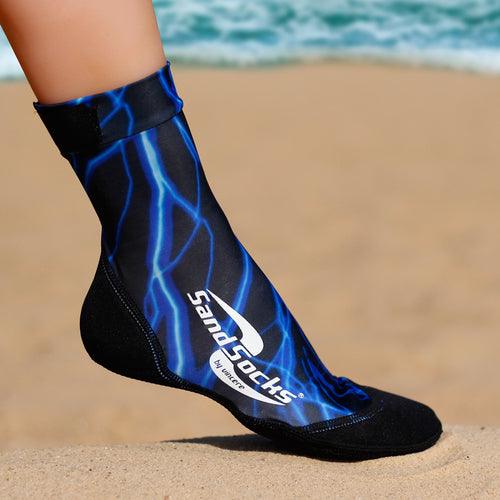 SandSocks - Chaussettes longues pour volleyball de plage - Bleu éclair de Sand Socks