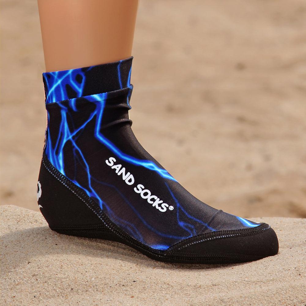 SandSocks - Chaussettes pour enfants pour volleyball de plage - Bleu éclair de Sand Socks