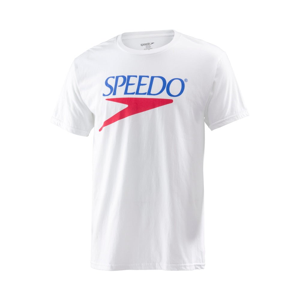 Speedo - Chandail adulte Rétro, à manches courtes, coupe régulière - Blanc de Speedo