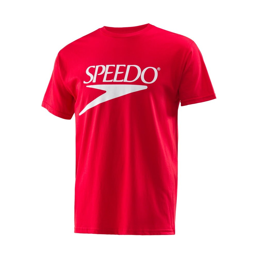 Speedo - Chandail adulte Rétro, à manches courtes, coupe régulière - Rouge de Speedo