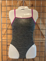 Speedo Endurance+ Closed Back - Maillot d'entrainement pour femmes - Gris / Fuchsia de Speedo