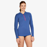 Speedo - Rashguard 1/4 Zip - Manches longues pour adulte - Cobalt de Speedo