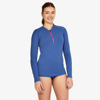 Speedo - Rashguard 1/4 Zip - Manches longues pour adulte - Cobalt de Speedo