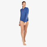 Speedo - Rashguard 1/4 Zip - Manches longues pour adulte - Cobalt de Speedo