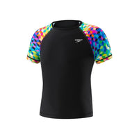 Speedo - Rashguard JR manches courtes - Noir/Rose/Bleu/Jaune de Speedo