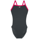 Speedo Solid FlyBack Endurance+ - Maillot d’entraînement pour femmes - Charcoal / Rose (071) de Speedo