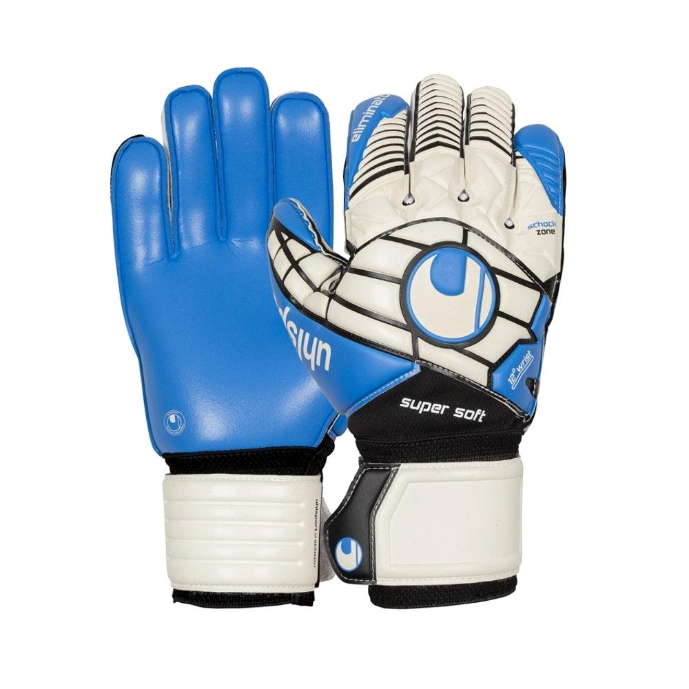 Uhlsport Eliminator Supersoft - Gants de gardien - Blanc/Bleu de Uhlsport