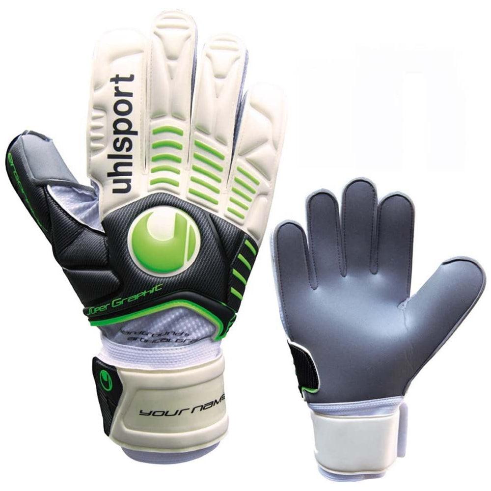 Uhlsport Ergonomic Soft Graphit - Gants de gardien - Noir/Blanc/Vert de Uhlsport