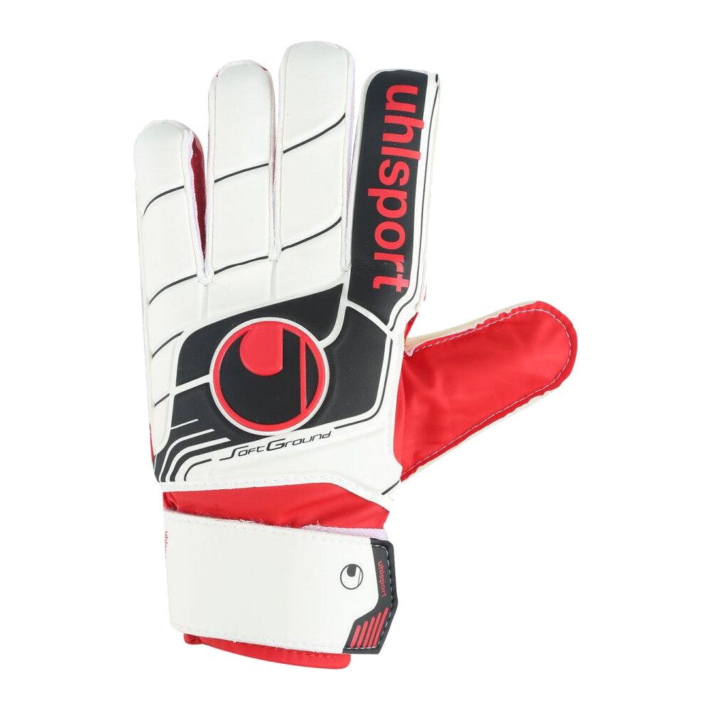 Uhlsport Fangmaschine Soft Ground - Gants de gardien - Noir/Rouge/Blanc de Uhlsport